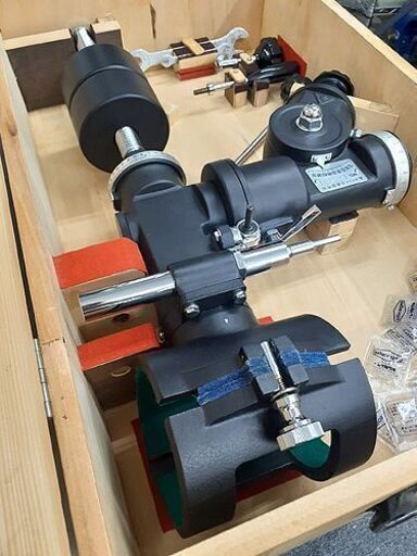 【高橋製作所 鏡筒バンド ウェイト軸 バランスウェイト】内径約100mm 天体望遠鏡バンド 赤道儀バンド 架台 元箱付き タカハシ 札