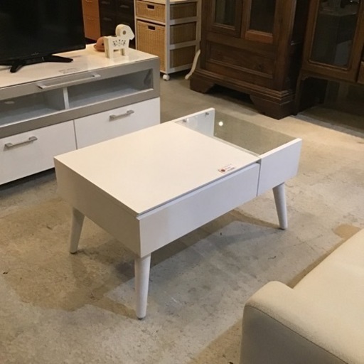 【送料無料】 ディスプレイ収納付きドレッサーテーブル 机 ロー ガラス天板 DORIS（ドリス） ドレッサー ドレッサーテーブル コンパクト デスク