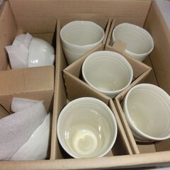 ★クロワッサン陶器（タンブラ5点、小鉢3点）未使用箱入り、画像の物、★お手数をおかけします、プロフィール必読ですの画像