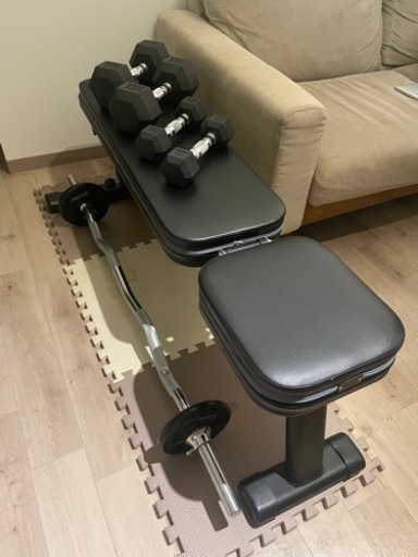 筋トレセット(ダンベル、ベンチ)