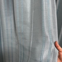 水色 遮光3級カーテンの画像