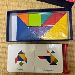 木製パズル　図形　モザイクの画像