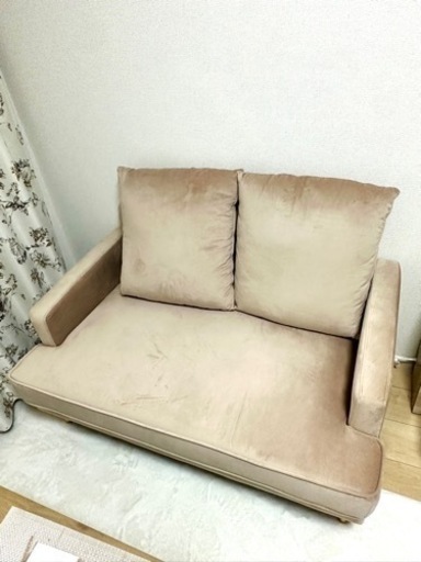 【LOWYA】ソファ2人がけ【9/24まてわ】