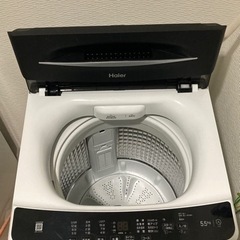 【7ヶ月間のみ使用の超美品】Haier  全自動電気洗濯機　JW-U55A  5.5kg  保証期間あり《引き渡し10/1（日）〜10/3（火）限定》の画像