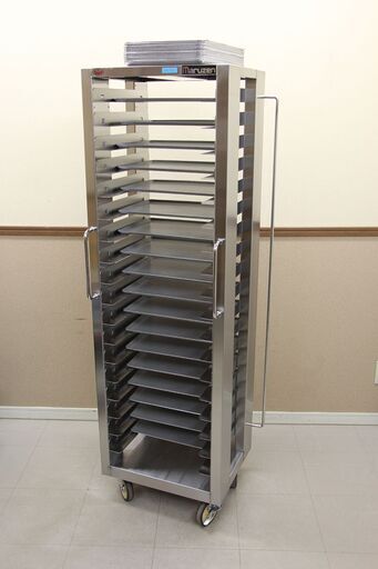 【引取歓迎】マルゼン ステンレス パン ラック カート 厨房 業務用 バット付き 予備18枚 パン屋 什器①【送料要見積】 (J1297knxY)