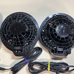 空調服用ファン【cooling wear】 バッテリーx2 充電器x2 ケーブルフルセットの画像