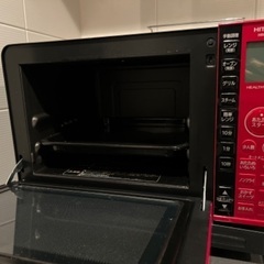 日立 ボイラー式過熱水蒸気 オーブンレンジ ヘルシーシェフ 22L 赤外線センサー 250℃1段式オーブン MRO-S7X R レッドの画像