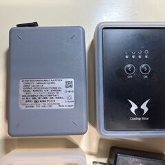 空調服用ファン【cooling wear】 バッテリーx2 充電器x2 ケーブルフルセットの画像