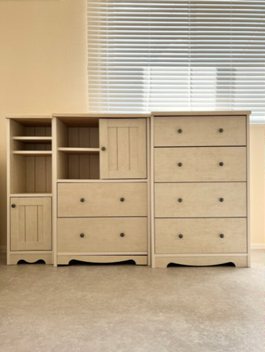 ニトリ リズバレー チェスト フリーラック マルチチェスト 3点セット