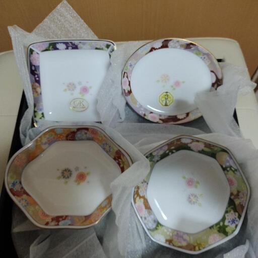 【お話中です】「中村勘三郎」和陶器　華ちりめん　未使用品