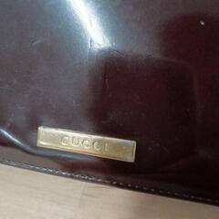 GUCCI　グッチ　財布　エナメル　ブラウンの画像