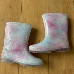お取引先決定済　子供女の子長靴　19cm