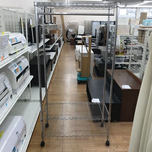 ★ジモティ割あり★  ラック シルバー H189×W91×D46 クリーニング済み KJ3039