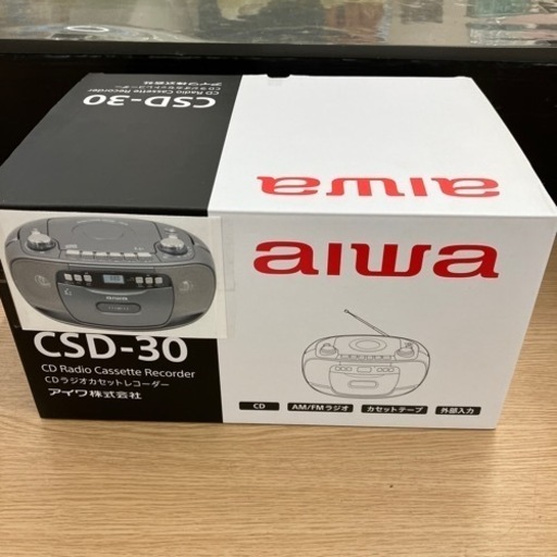 未使用2019年製aiwa CDラジカセ CSD-30 アイワ 189