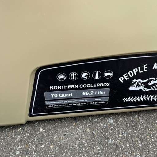 FIELDOOR ノーザンクーラーボックス 容量66.2L 密閉 長時間 保冷 キャンプ BBQ 釣り レジャー 災害