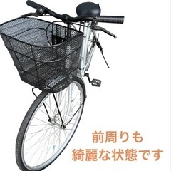 ママチャリ 27インチ シルバー 自転車 NO.445の画像
