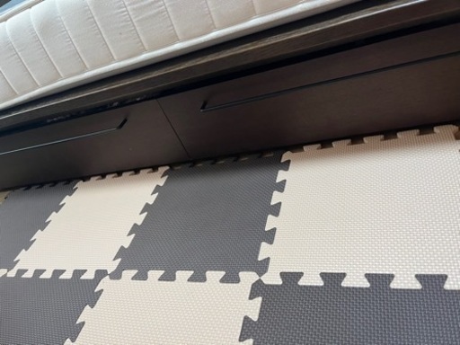 ダブルベッド 収納付き 《フレームのみ》