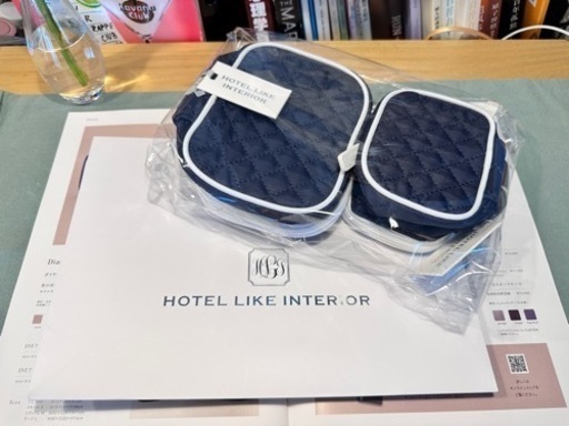ホテルライクインテリア✨ポーチセット　ネービー