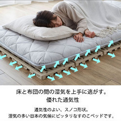 樹脂すのこ 折りたたみ シングルの画像