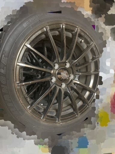 ER34 4ドア　タイヤ（社外品）＋ホイール（社外品）・純正ヘッドライト（右のみ）・純正テールランプ左右・純正マフラー