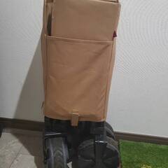 クイックキャンプ QUICKCAMP ワイドホイール アウトドアワゴン サンド QC-CW90 集束式 折りたたみ式 キャリーカート キャリーワゴンの画像