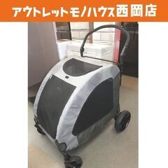 ペットカート 大型犬 中型犬 大径タイヤ 4輪 収納ポケット ス...