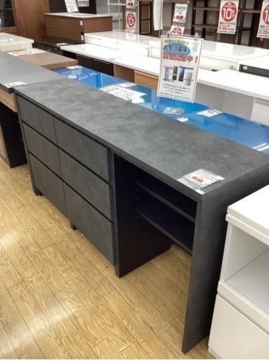 KI-69【新入荷　アウトレット】河口家具製作所　キッチンカウンター　メラミンシート　グレー