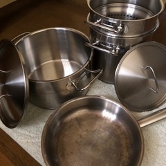 値下げ！フィスラー ステンレス製 パスタ鍋、小鍋、フライパン、お...