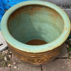 ◎お値下げしました‼️ ピータン 甕 壺 メダカ 陶器 植物鉢 ...