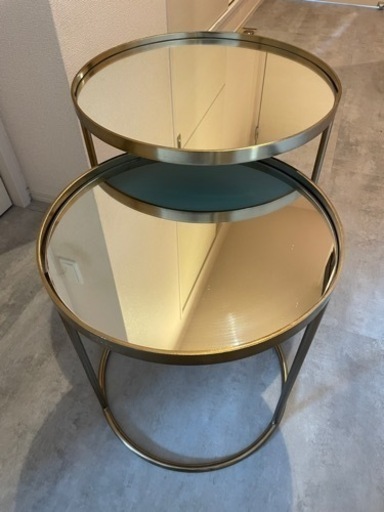 ZARA HOME ザラホーム　サイドテーブル　ローテーブル　ゴールド　真鍮