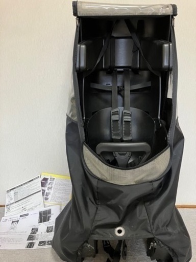 自転車用チャイルドシート　後　カバー&高さ出し付き