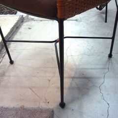 チェア 椅子 ラタン編み込み スチールフレーム 中古 札幌市東区 新道東店の画像