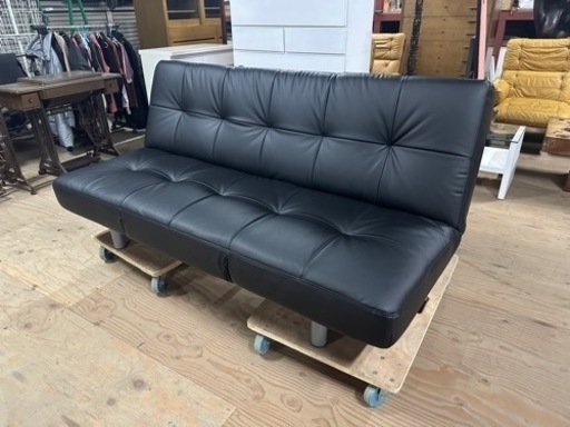 INT226 美品!! ソファーベッド　ソファー　ベッド　合皮　