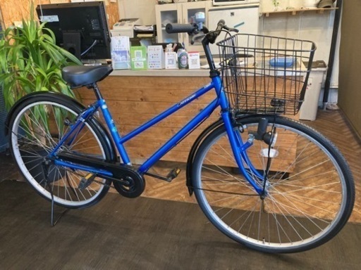 【チェーン新品！】LEDダイナモ　26インチ自転車　ブルー