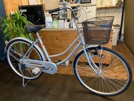 【前後タイヤ・後輪チューブ新品！】LEDダイナモ　26インチ自転車　シルバー　名古屋プレミアム商品券×金鯱マネー参加店舗