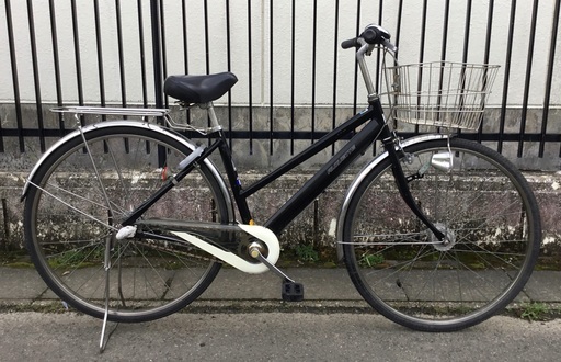 ＜動作・良品＞あさひALOUETTE アルエット・27インチ自転車 ブラック 内装3段変速 LEDオートライト 鍵付き　お掃除済み