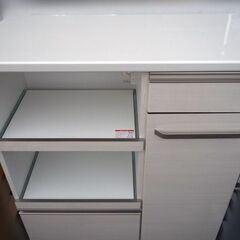 キッチンカウンター 幅100タイプ ストッカー付きハイカウンター 日本製 レンジ台 レンジボード 電子レンジ 店頭お引き取り歓迎【自社配送は札幌市内限定】