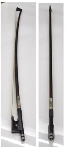 メーカー不明 バイオリン 弓 4/4 約76cm 64.5g 丸弓 蝶貝象嵌 パリジャンアイ 札幌市 清田区 平岡