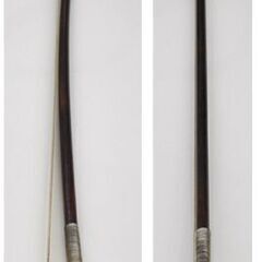 メーカー不明 バイオリン 弓 4/4 約76cm 64.5g 丸弓 蝶貝象嵌 パリジャンアイ 札幌市 清田区 平岡の画像