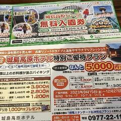 城島高原パーク入園券4枚