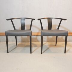 karimoku(カリモク家具)のダイニングチェア 2脚セット。ダークブラウン