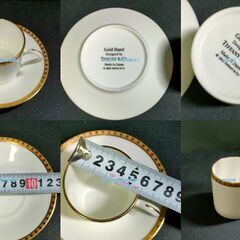 マイセン　深皿　ニナリッチ　プレート　ティファニー　ゴールドバンド　カップ&ソーサー　HOYA　金彩　カップ　ナルミ　マグカップ　5点　まとめ売りの画像