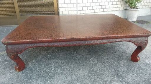 木曽漆器の座卓　昭和レトロ