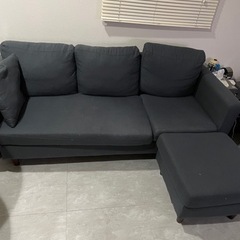 【値下げ】3人掛けソファー　グレーの画像
