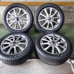 ★新品155/65R14オールシーズンタイヤ&新品アルミホイール...