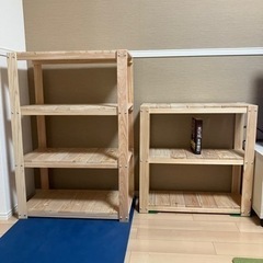 決まりました。木製　棚　ラック　差し上げます