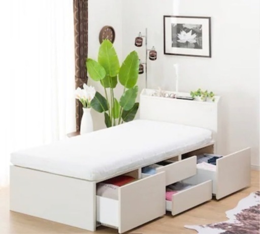 セミダブルベット　フレームとマットレス