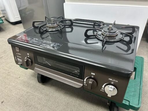 ■美品　2021年製　 リンナイ　ガステーブル　IC-S37BM-R■LPガス用