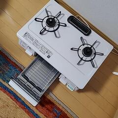 白いガステーブル！プロパンガス使用です。の画像
