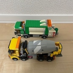 レゴ　ミキサー車　トラック　バス　フォークリフト　救急車　消防車　はたらく車の画像